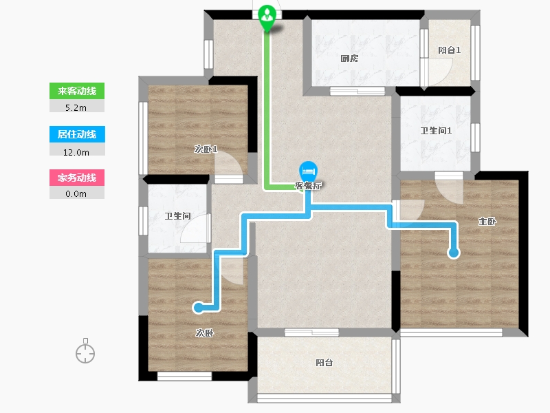 四川省-宜宾市-南雅公馆-97.00-户型库-动静线