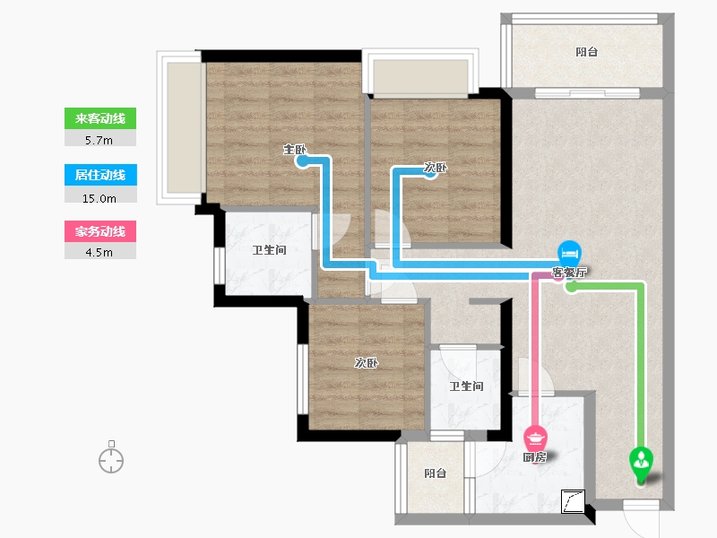 四川省-成都市-御湖龙湾-99.00-户型库-动静线