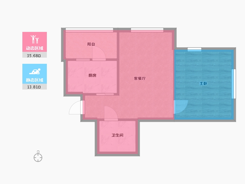 浙江省-杭州市-惠民园-42.00-户型库-动静分区