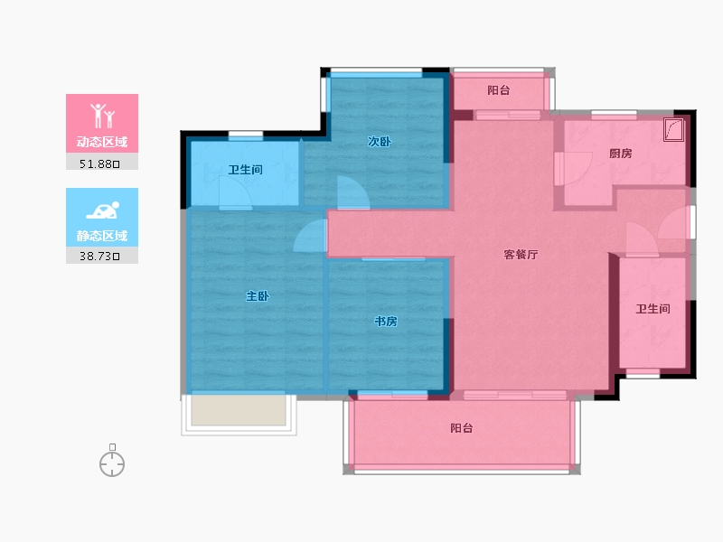 四川省-成都市-御湖龙湾-107.00-户型库-动静分区