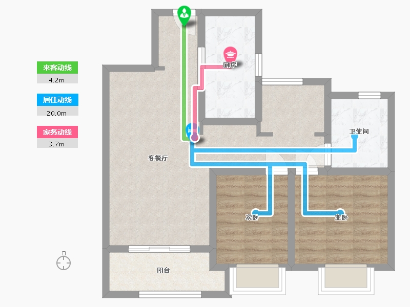 江苏省-无锡市-大塘御园-70.00-户型库-动静线