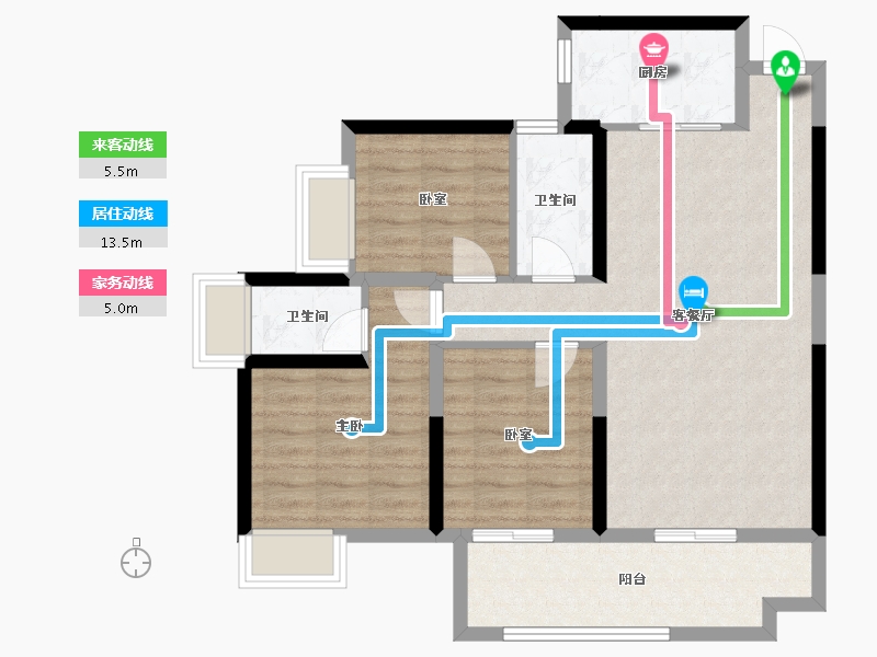 广西壮族自治区-梧州市-彰泰玫瑰园-104.00-户型库-动静线