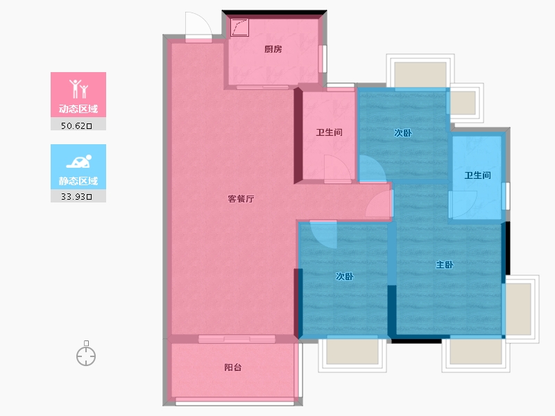 广东省-东莞市-嘉宏锦时-76.00-户型库-动静分区