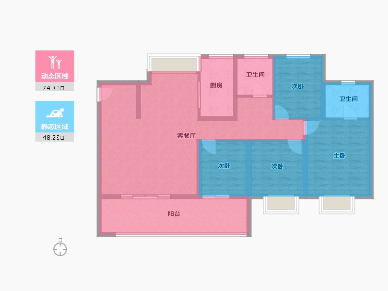 江苏省-南京市-映樾里-109.94-户型库-动静分区