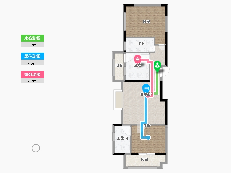 上海-上海市-华敏世纪广场-93.00-户型库-动静线