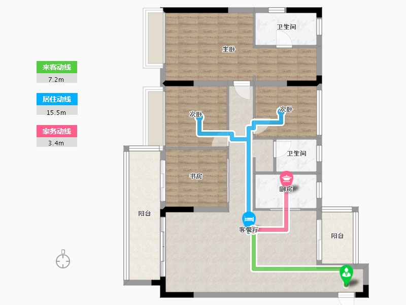 广西壮族自治区-桂林市-漓江郡府-150.00-户型库-动静线