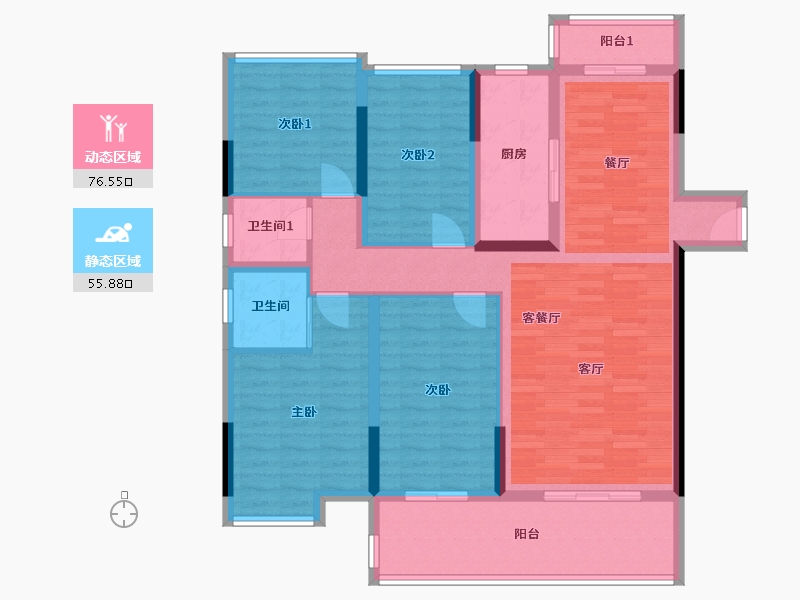 广西壮族自治区-桂林市-时代春晓-108.98-户型库-动静分区