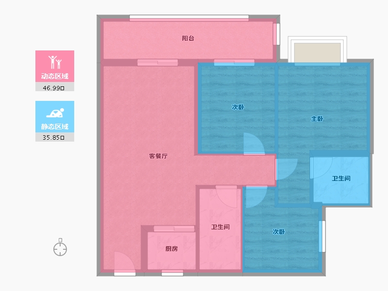 广东省-佛山市-保利茉莉公馆-80.00-户型库-动静分区