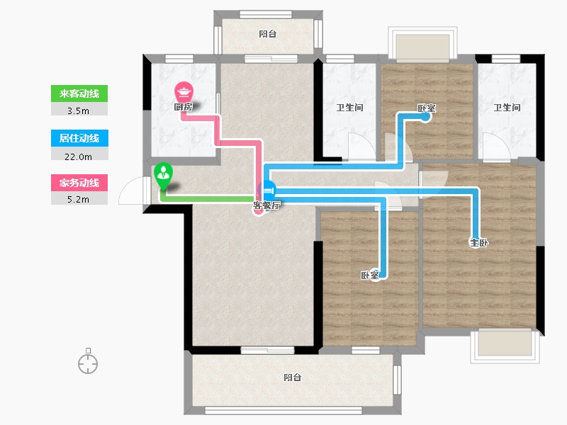 湖北省-荆门市-汉龙一号-100.00-户型库-动静线