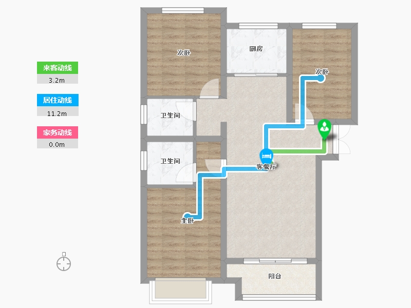 浙江省-绍兴市-越城府-87.75-户型库-动静线