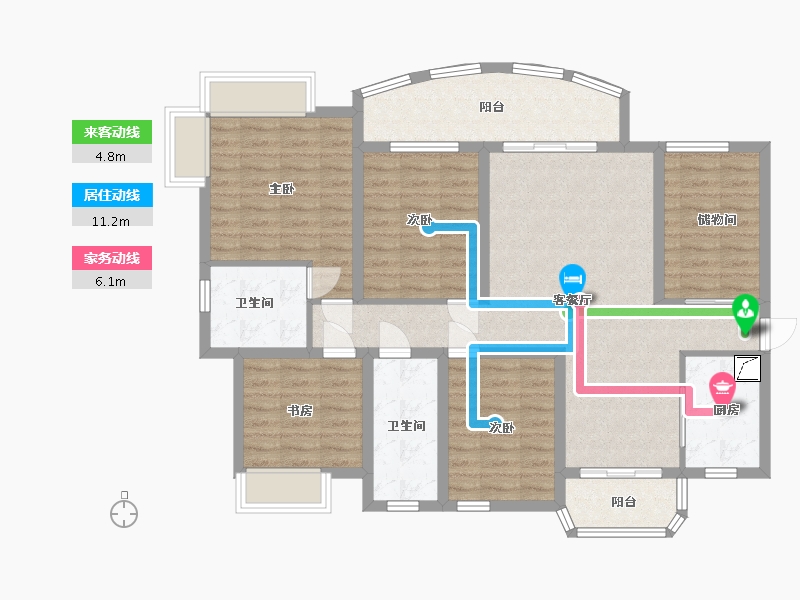 湖南省-长沙市-润和紫郡-113.00-户型库-动静线