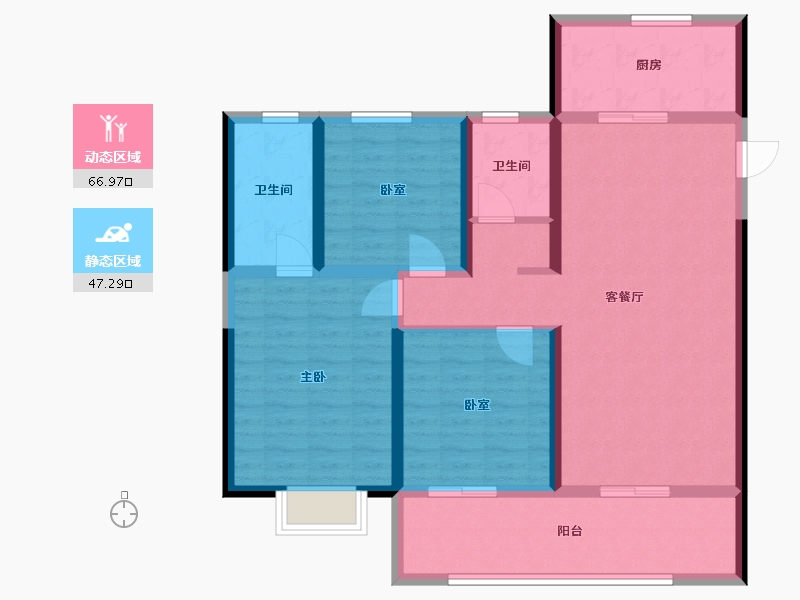 河南省-平顶山市-银基誉府-102.00-户型库-动静分区