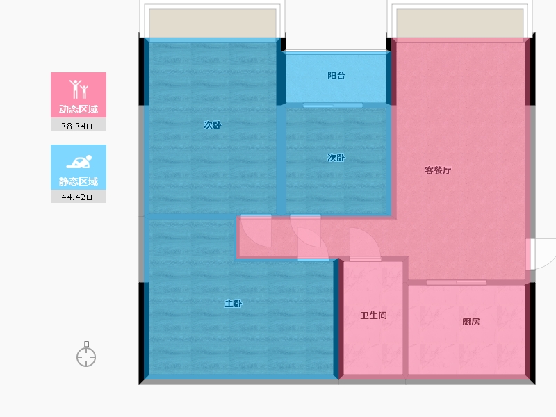 广东省-佛山市-星晖·盛汇园-65.46-户型库-动静分区