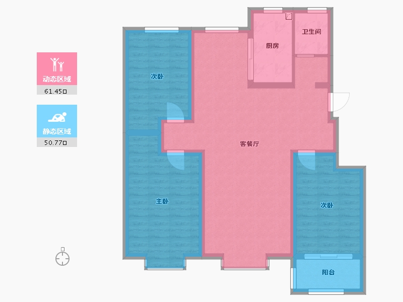 山东省-德州市-阳光水岸-101.00-户型库-动静分区