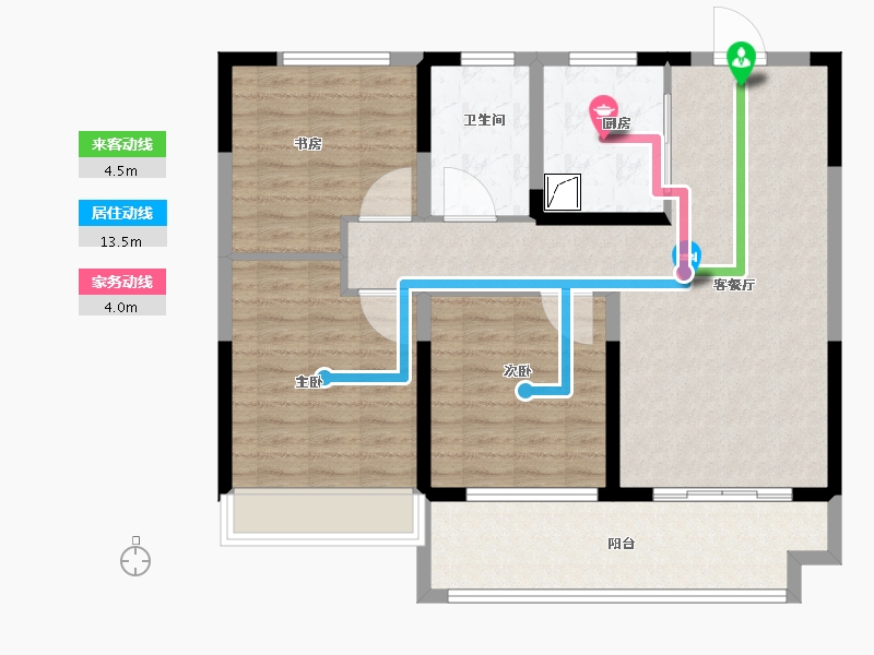 江苏省-常州市-龙宸铭著-95.00-户型库-动静线