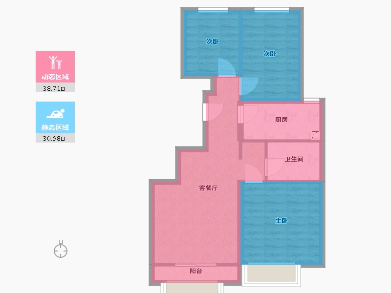 北京-北京市-首创伊林郡二期-71.20-户型库-动静分区