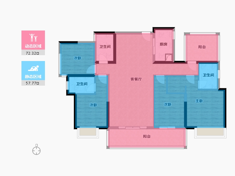 广西壮族自治区-南宁市-保利领秀前城-120.00-户型库-动静分区