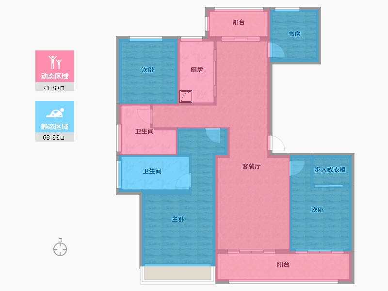 浙江省-舟山市-柳岸晓风-121.00-户型库-动静分区