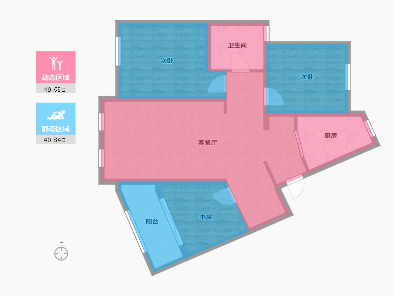 上海-上海市-宜浩·欧景-80.00-户型库-动静分区