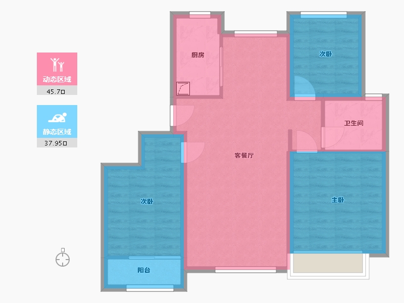 山东省-济南市-烯谷国际中心-83.77-户型库-动静分区