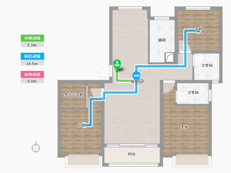 河南省-驻马店市-置地清苑-110.00-户型库-动静线