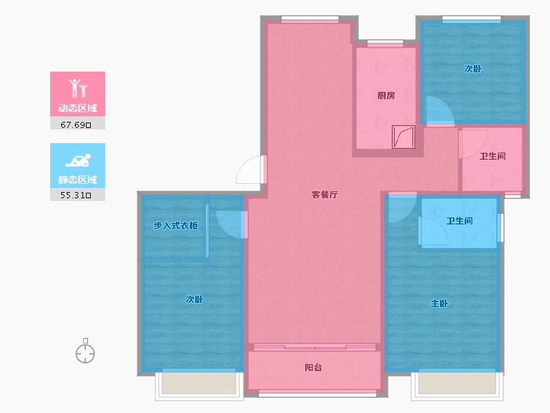 河南省-驻马店市-置地清苑-110.00-户型库-动静分区