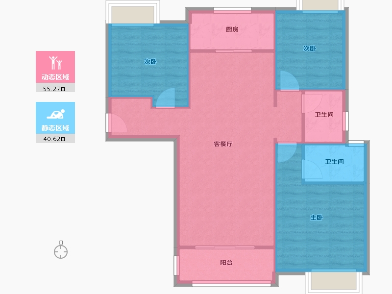 湖北省-武汉市-北辰优+-90.00-户型库-动静分区