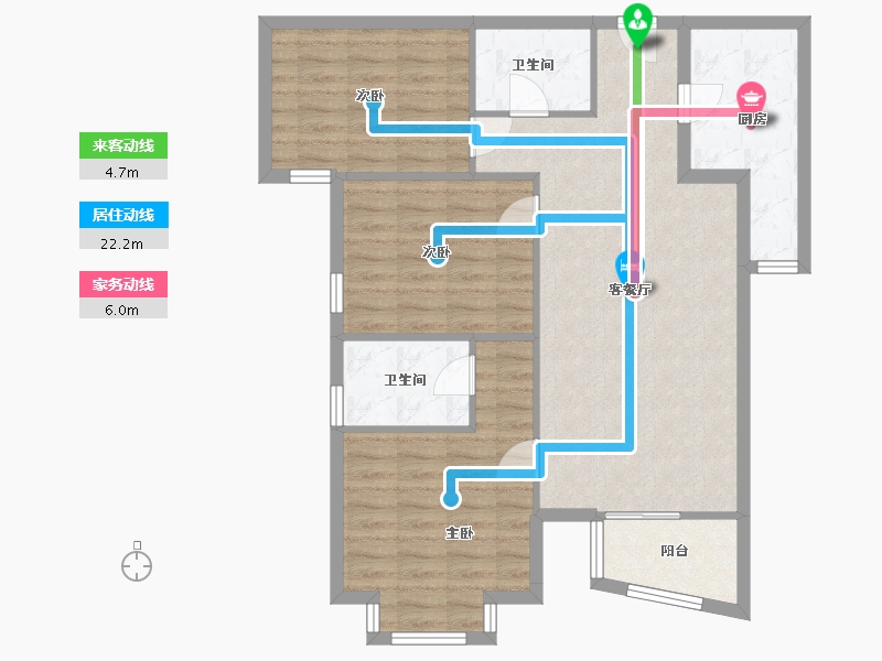 北京-北京市-小区名称-90.00-户型库-动静线