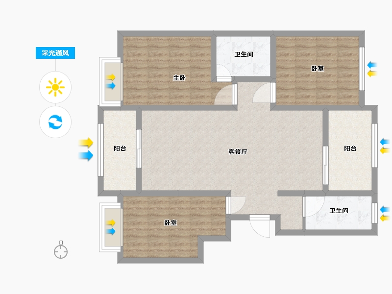 山东省-聊城市-莘县名人府-99.00-户型库-采光通风