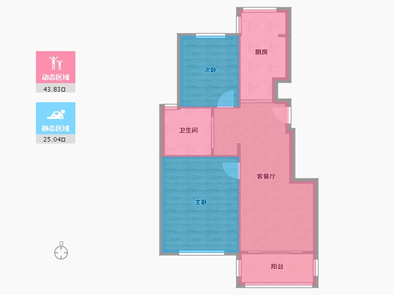 上海-上海市-云帆花苑-65.00-户型库-动静分区