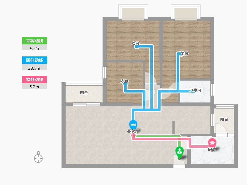 湖北省-武汉市-奓山新社区-108.00-户型库-动静线