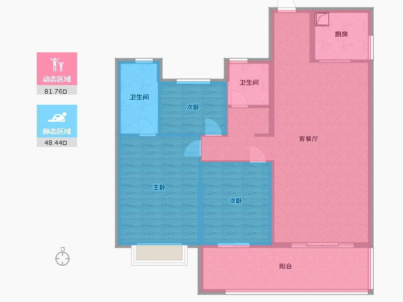 福建省-泉州市-金座唐道636-118.21-户型库-动静分区