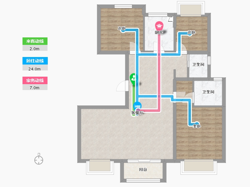 江苏省-苏州市-合景天汇-92.00-户型库-动静线