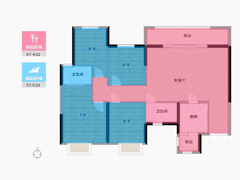 四川省-成都市-西郡英华四期-115.00-户型库-动静分区