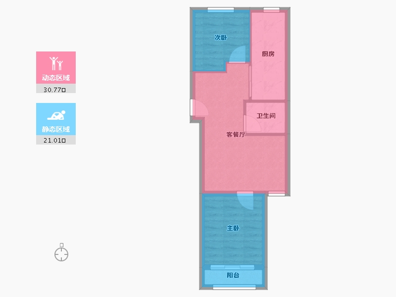 北京-北京市-东亚印象台湖-48.00-户型库-动静分区