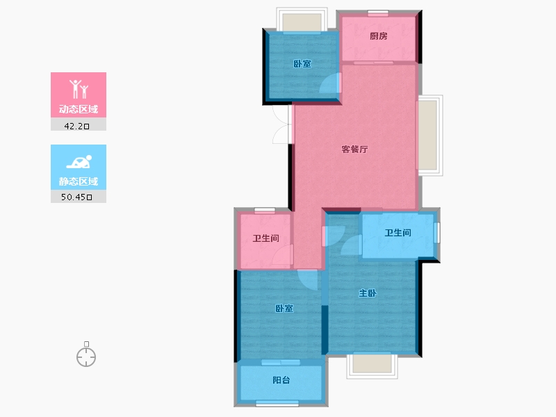 安徽省-宣城市-贝林·棠樾湾-83.00-户型库-动静分区