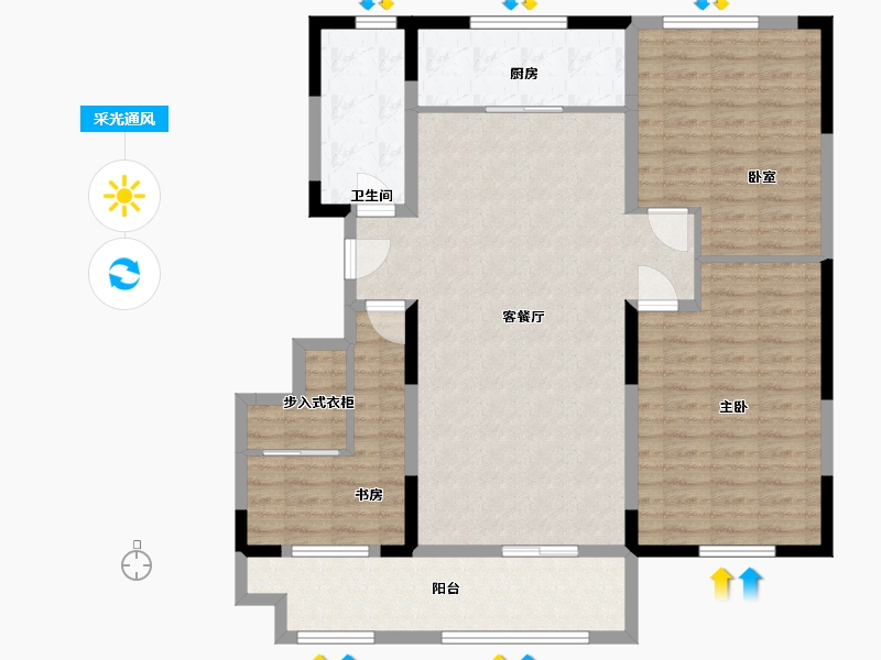 山东省-潍坊市-华邦·旭景园-东区-117.00-户型库-采光通风