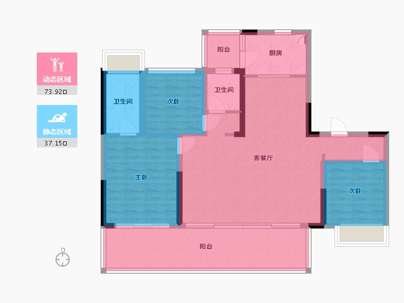 广西壮族自治区-桂林市-万达光屿湖-100.00-户型库-动静分区