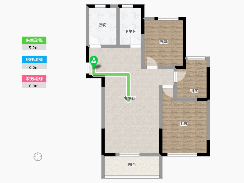 江苏省-苏州市-溪畔苑-90.00-户型库-动静线