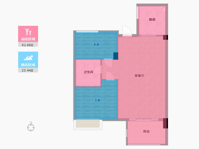 浙江省-宁波市-南馨苑-78.00-户型库-动静分区