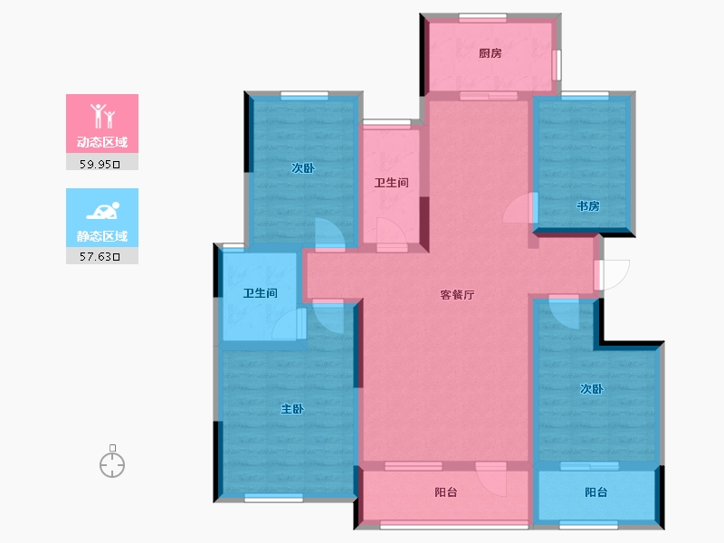 山东省-潍坊市-寿光学府东郡小区-114.00-户型库-动静分区