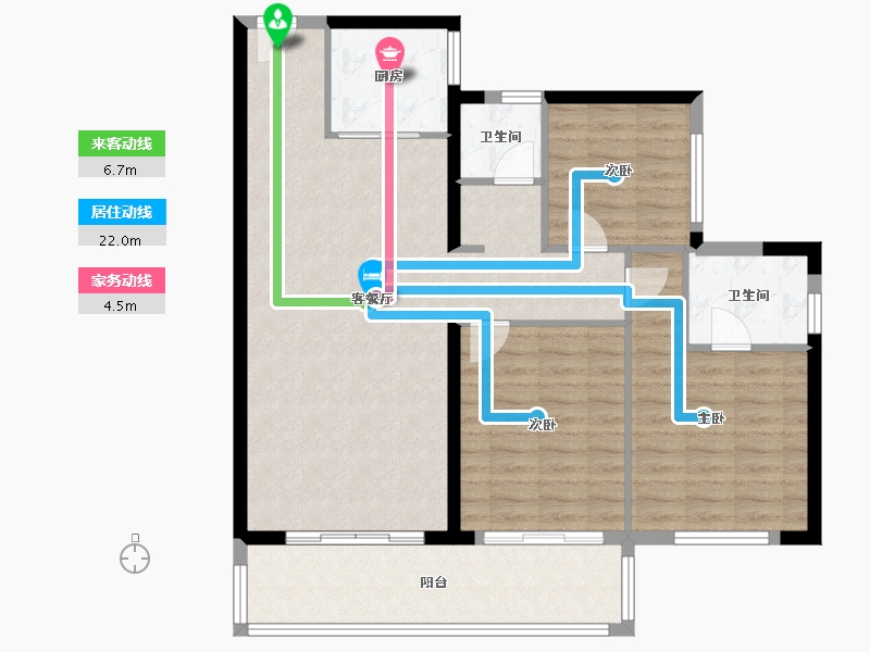 海南省-三亚市-林旺二期-100.00-户型库-动静线