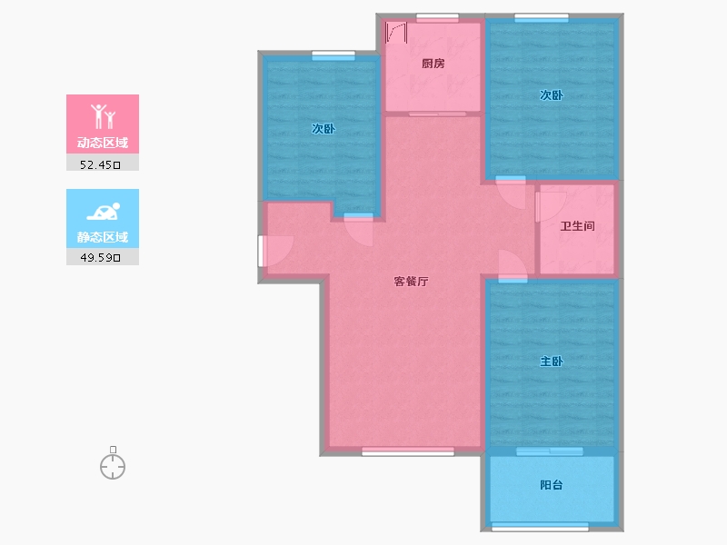 河北省-衡水市-锦泰府-91.30-户型库-动静分区