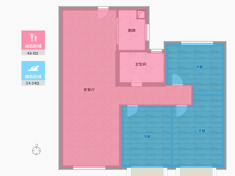 新疆维吾尔自治区-昌吉回族自治州-特变世纪广场-74.89-户型库-动静分区