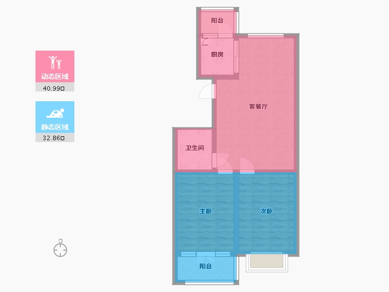 山东省-济南市-南刘家庄-73.00-户型库-动静分区