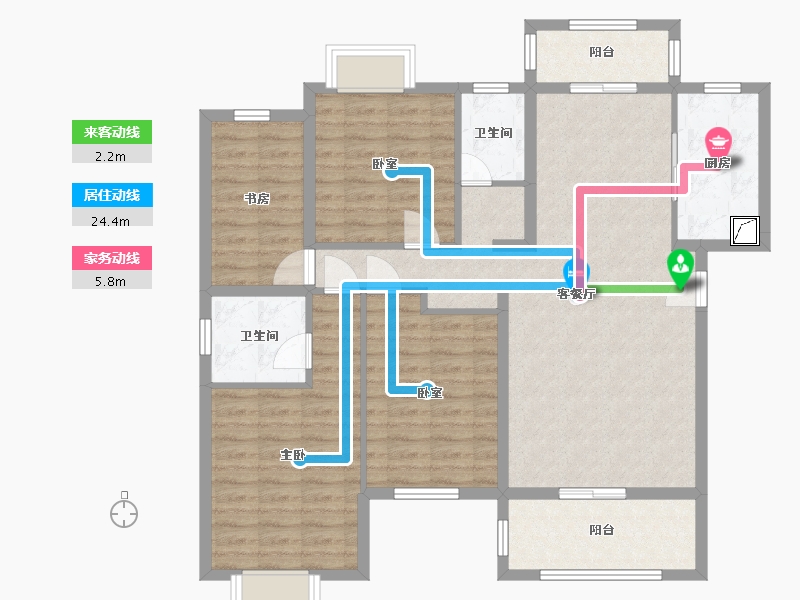 湖南省-岳阳市-荣湖城-110.56-户型库-动静线