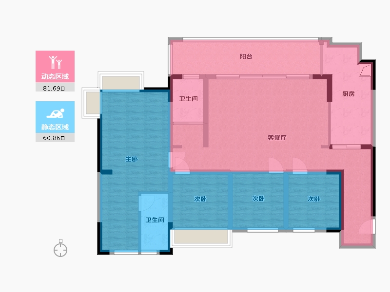 四川省-达州市-江湾城七期-116.00-户型库-动静分区