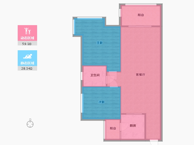 广东省-中山市-东城四季-63.10-户型库-动静分区