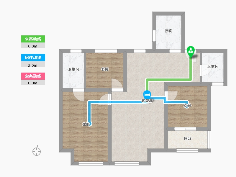 河北省-衡水市-悦湖庄园-85.00-户型库-动静线