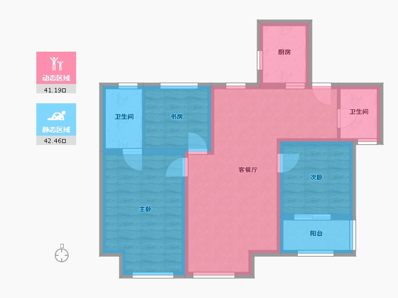 河北省-衡水市-悦湖庄园-85.00-户型库-动静分区